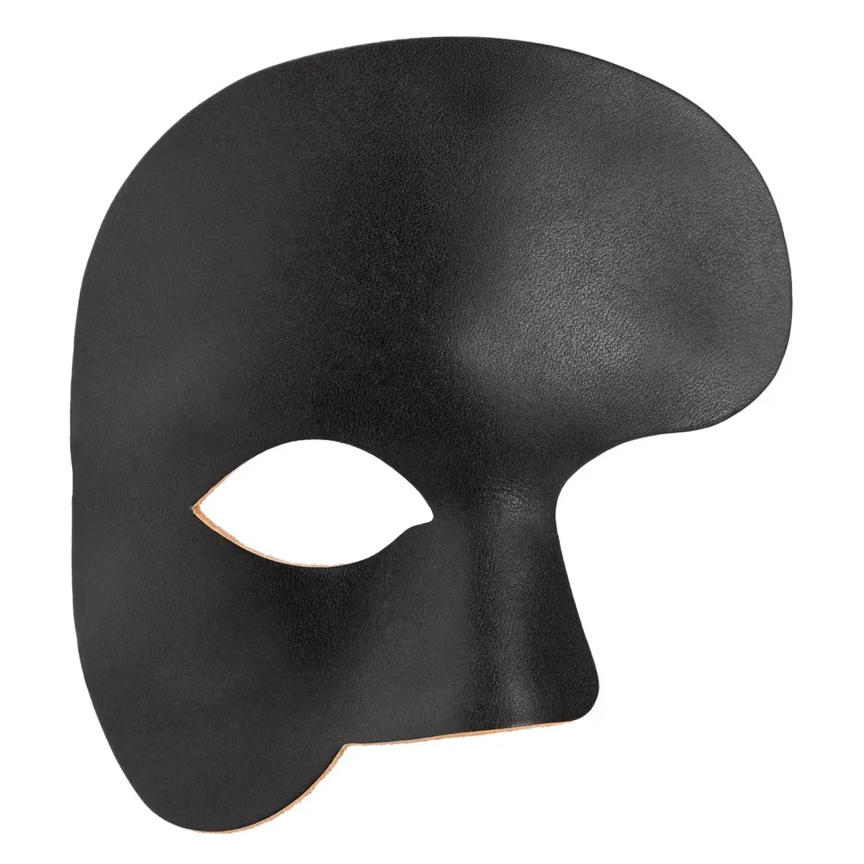 Altenburg Phantom maschera veneziana cuoio nera dipinta