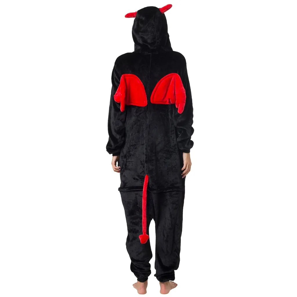 Katara 1744 Kigurumi Diavolo Pigiama Nero taglia S pile