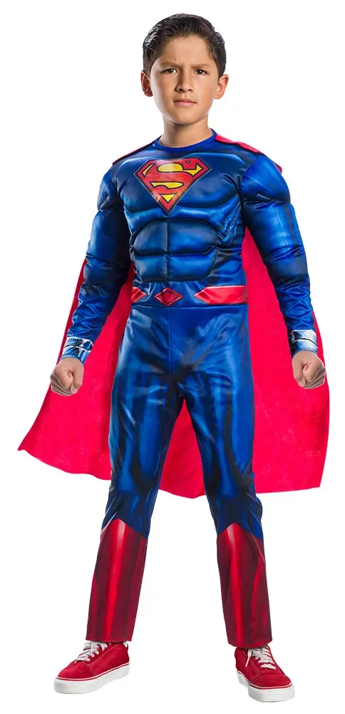 Rubies Superman Black Line Deluxe costume bambino muscoloso