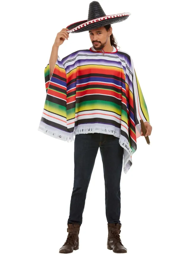 Rubies Poncho costume adulto taglia unica messicano