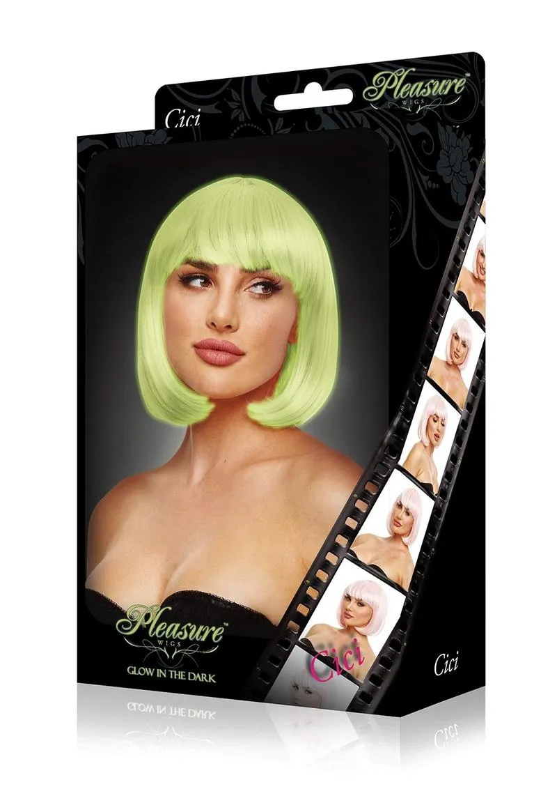 Pleasure Wigs Cici parrucca rosa glow in the dark
