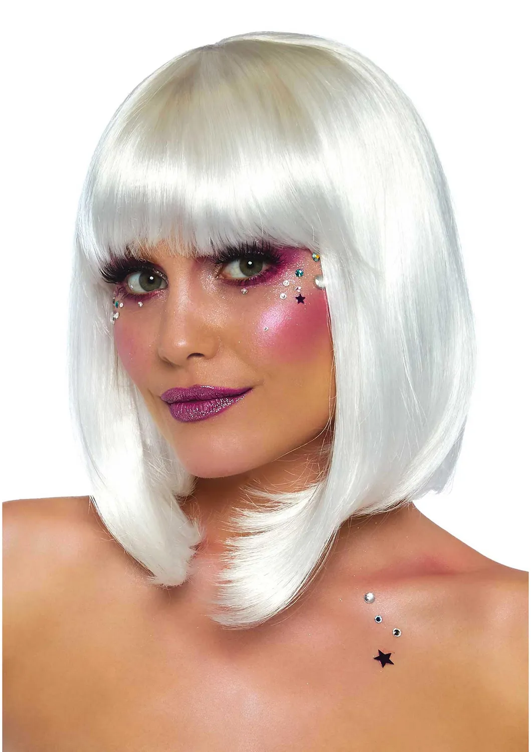 Leg Avenue Pearl parrucca bob corto bianco naturale festa