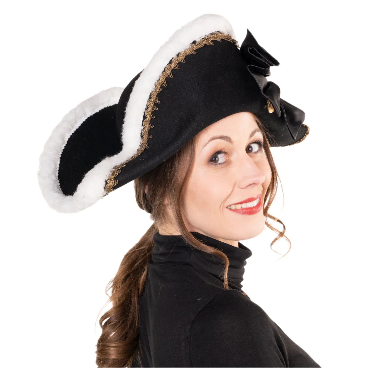 Altenburg Bicorno Federico il Grande cappello nero decorato