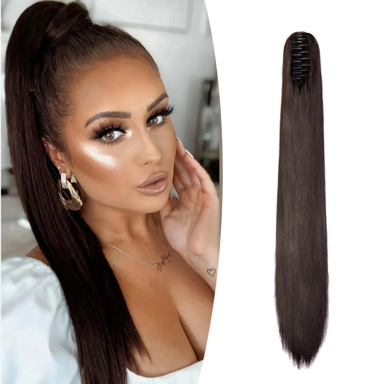 Gairyan Extension Coda 30cm Marrone Chiaro posticcia clip