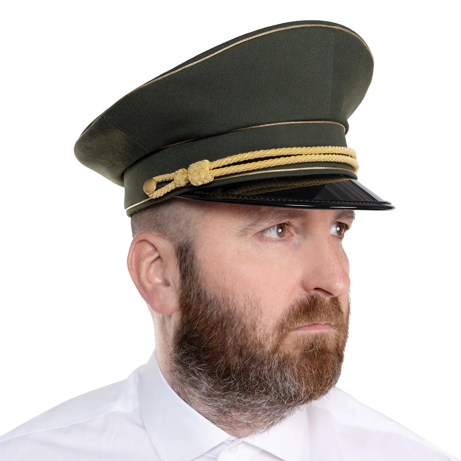 Altenburg Militare berretto verde piping oro visiera