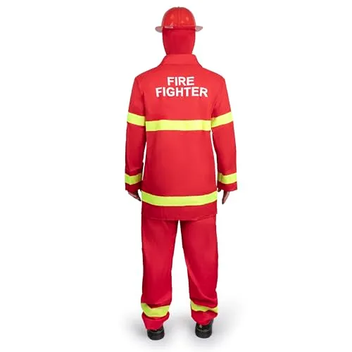 Dress Up America Pompiere costume adulto XXL rosso