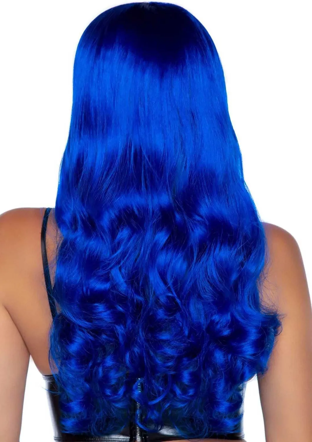 Leg Avenue Misfit parrucca ondulata verde blu frangia lunga