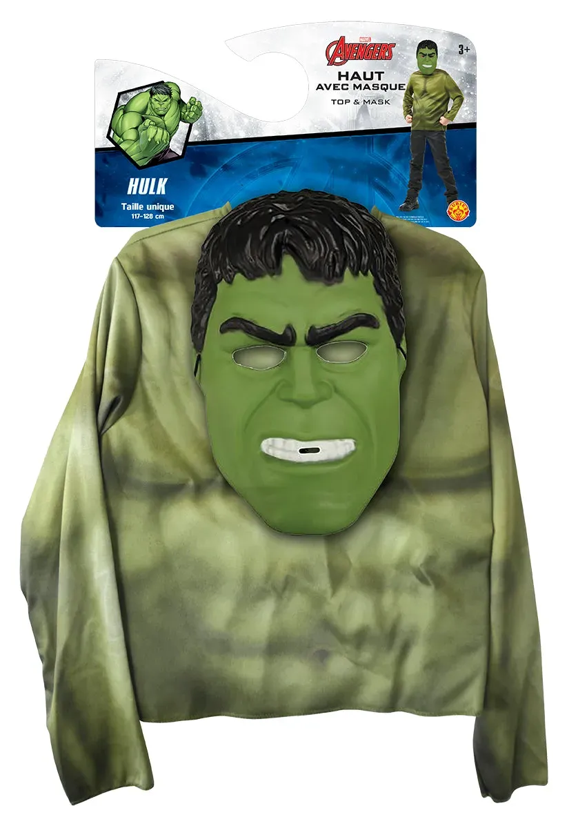Rubies Hulk top e maschera costume bambino taglia unica muscoli