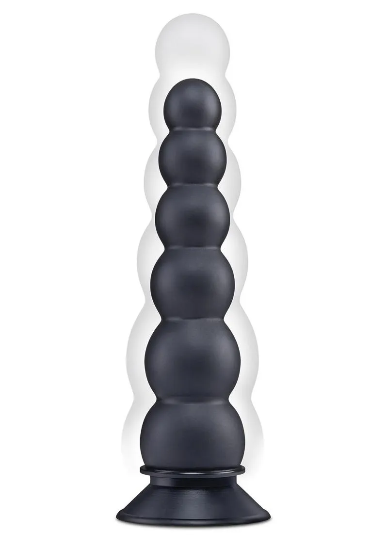 Pleasure Wigs Size Up Ripple plug anale 7" silicone nero gonfiabile