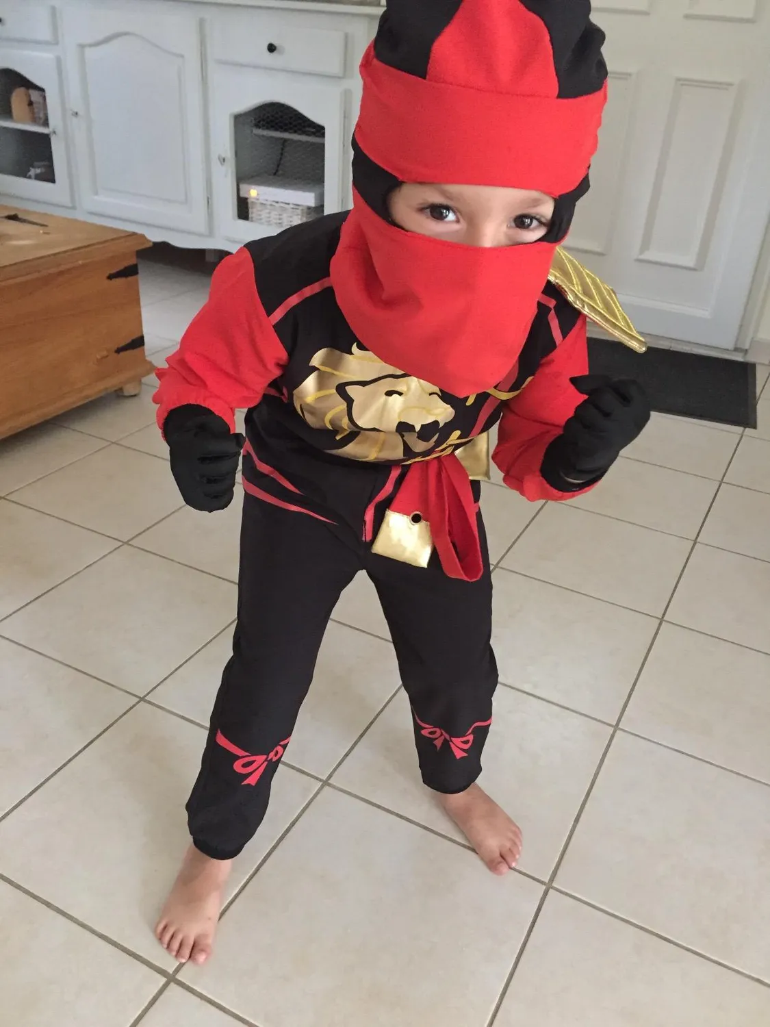 Katara 1771 Costume Ninja Verde Bambino M 6-8 Anni