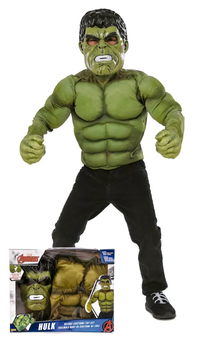 Rubies Hulk Avengers costume bambino muscoloso con maschera OS