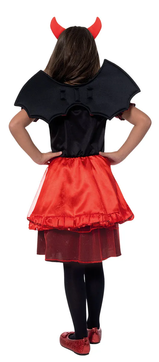Rubies Diavoletta costume bambina con ali rosso