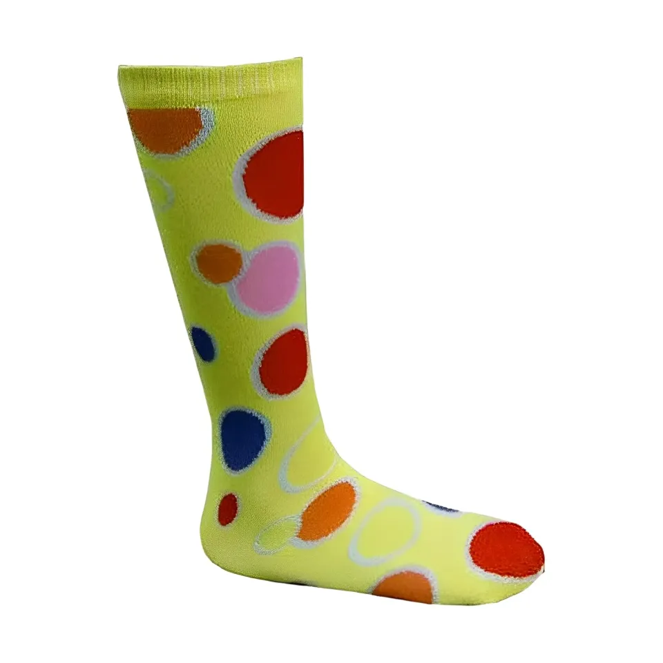 Dress Up America Pois calzini adulti gialli ginocchio