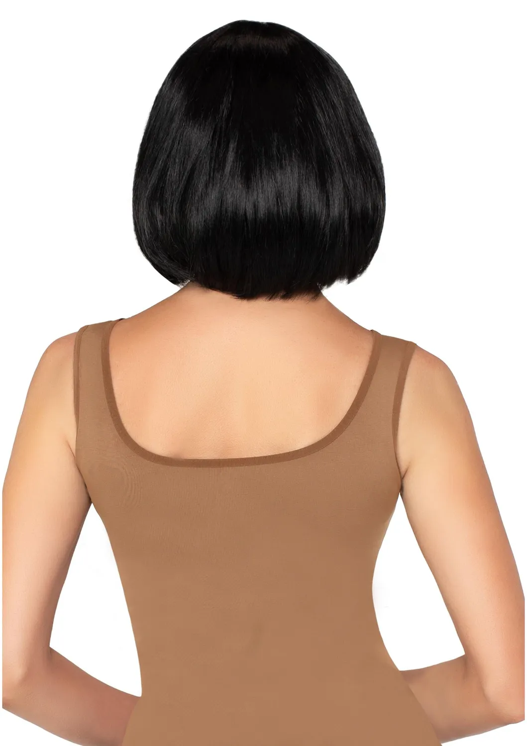 Leg Avenue Short Natural Bob parrucca nera corta mento