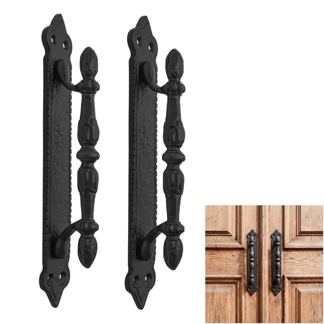 Medieworld Victorian Door Pull Handle maniglia ghisa 2pz