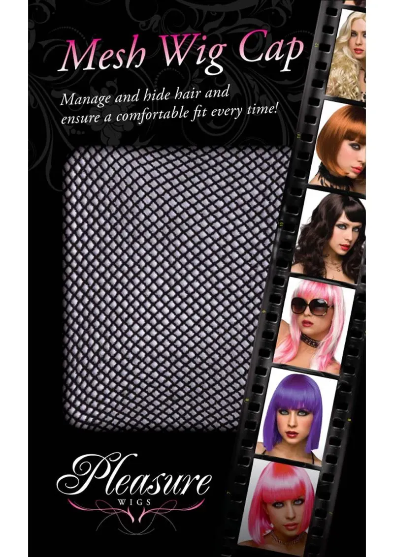 Pleasure Wigs Cuffia Rete per Parrucca Nera Elastica