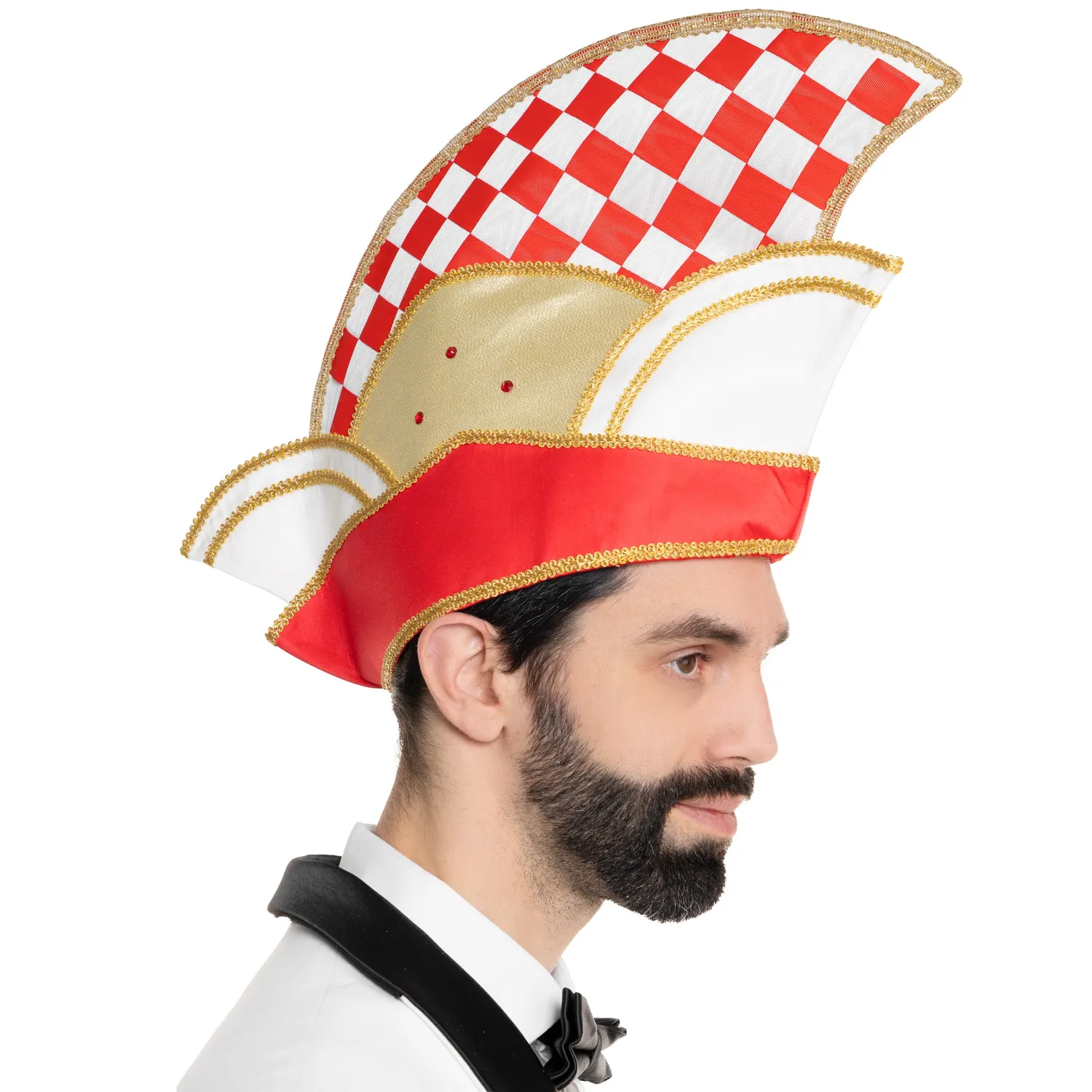 Altenburg berretto da comitato rosso bianco con treccia oro