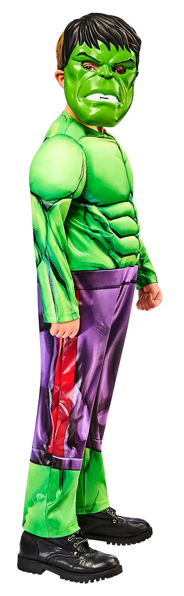 Rubies Hulk Black Line costume bambino verde muscoloso