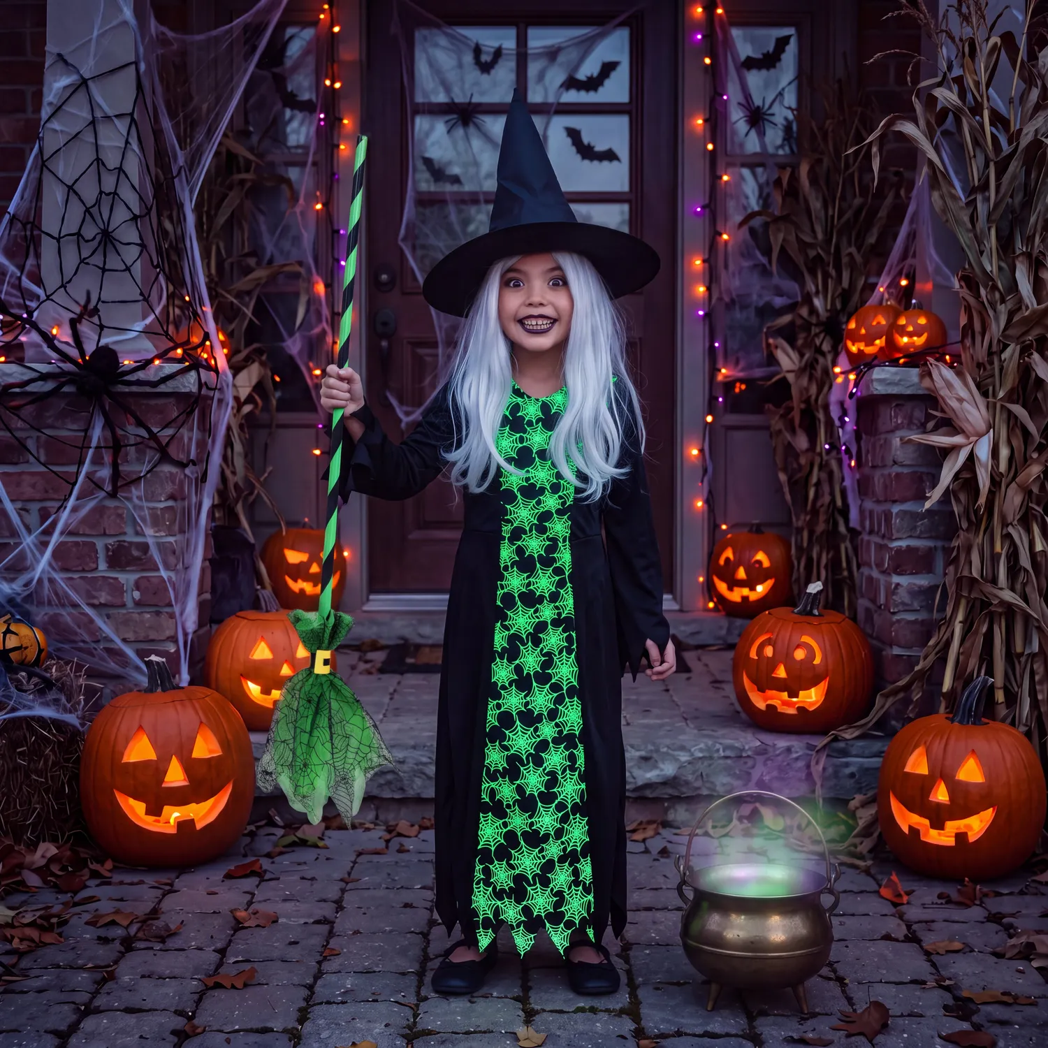 Rubies Telabruja Glow in Dark costume strega bambina