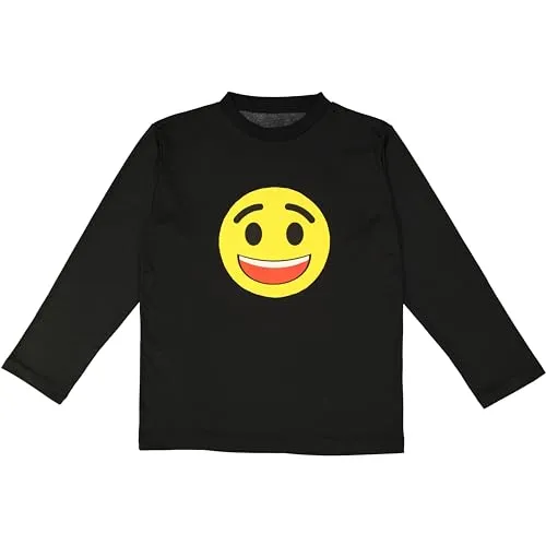 Dress Up America Emoji Smile maglietta costume nera bambini