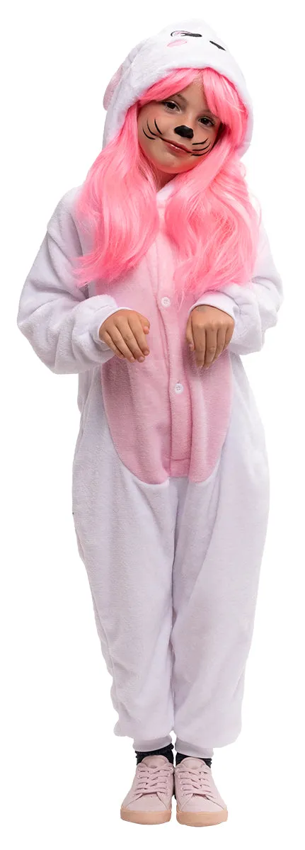 Rubies Coniglietta costume bambina bianco con orecchie