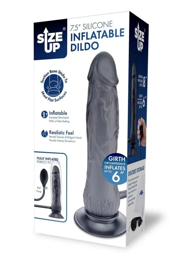 Size Up 7.5 dildo gonfiabile silicone nero