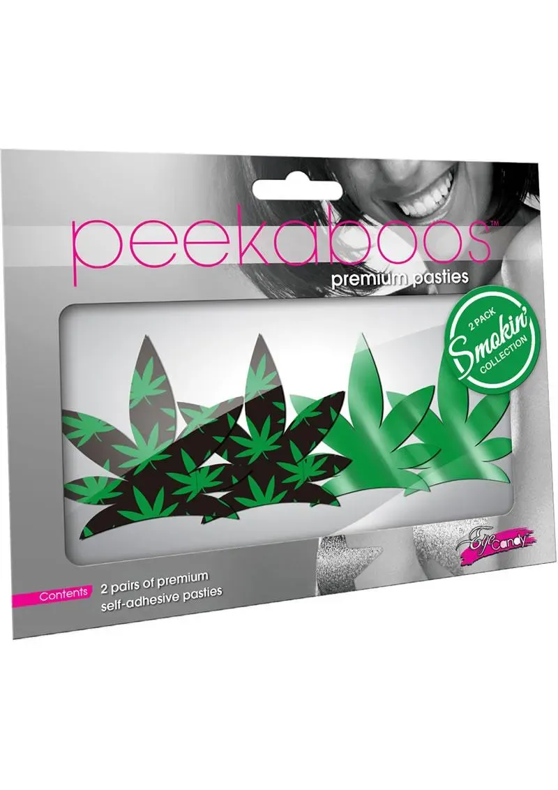 Pleasure Wigs Peekaboos Up In Smoke copricapezzoli foglia 2 paia