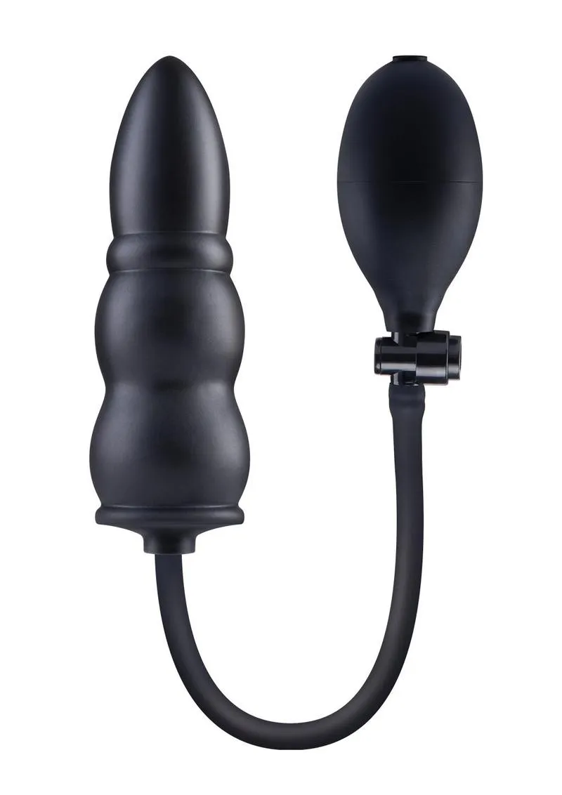 Pleasure Wigs Size Up 5.5 Ripple Inflatable plug anale nero