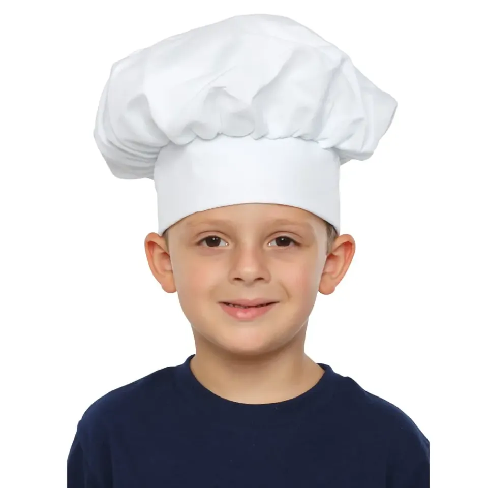 Dress Up America Cuoco cappello bimbi bianco velcro