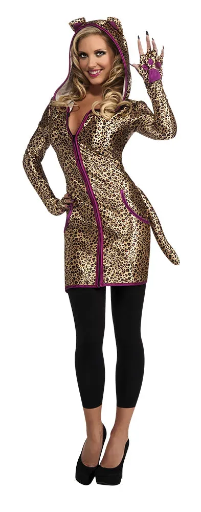 Rubies Leopardo felpa con cappuccio costume adulto maculato