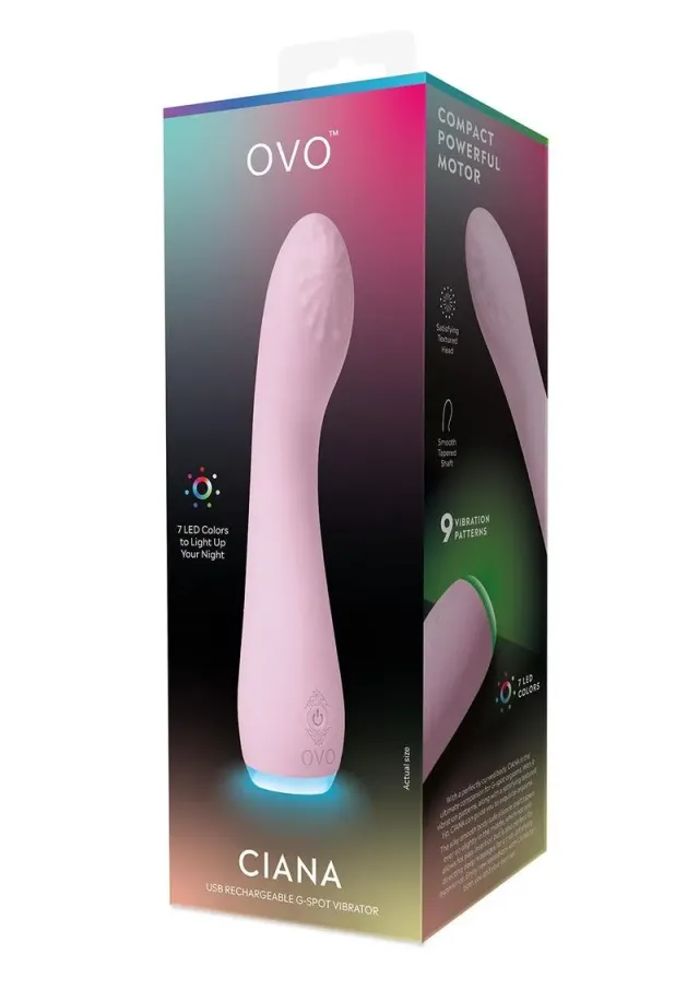 OVO Ciana vibratore G-Spot rosa ricaricabile LED
