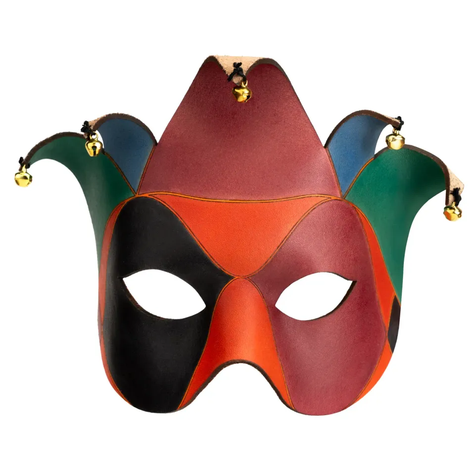 Altenburg Colombina Joker maschera veneziana cuoio