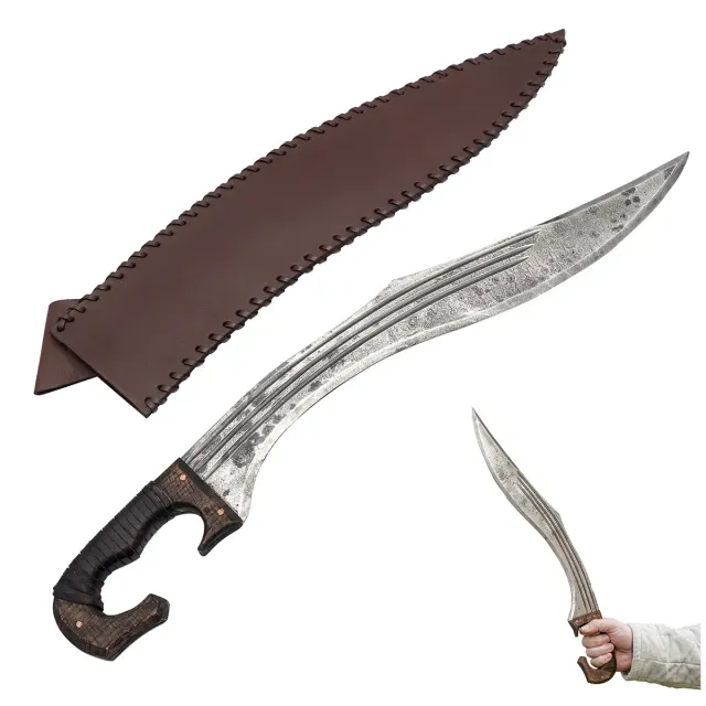Medieworld Ancient Falcata spada acciaio EN45