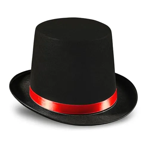 Dress Up America Cappello Cilindro Mago Nero Smoking Unisex