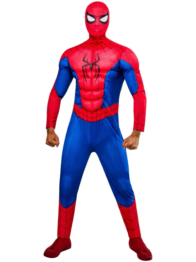 Rubies Spider-Man DLX Uomo costume adulto muscoli