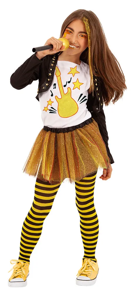 Rubies Roxy C. Pop Costume Bambina S 5 Pezzi Glitter