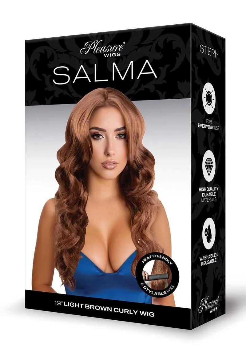 Pleasure Wigs Salma parrucca riccia castana termoresistente