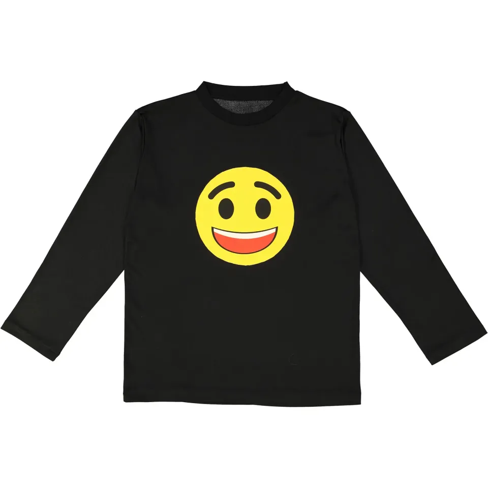 Dress Up America Emoji maglietta sorriso nera XL viso felice
