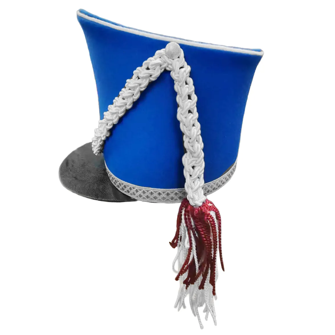 Altenburg Shako guardia blu argento nappa copricapo