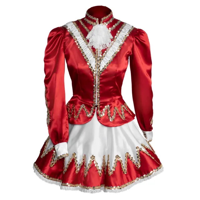 Altenburg Guardia abito majorette rosso bianco fiamme