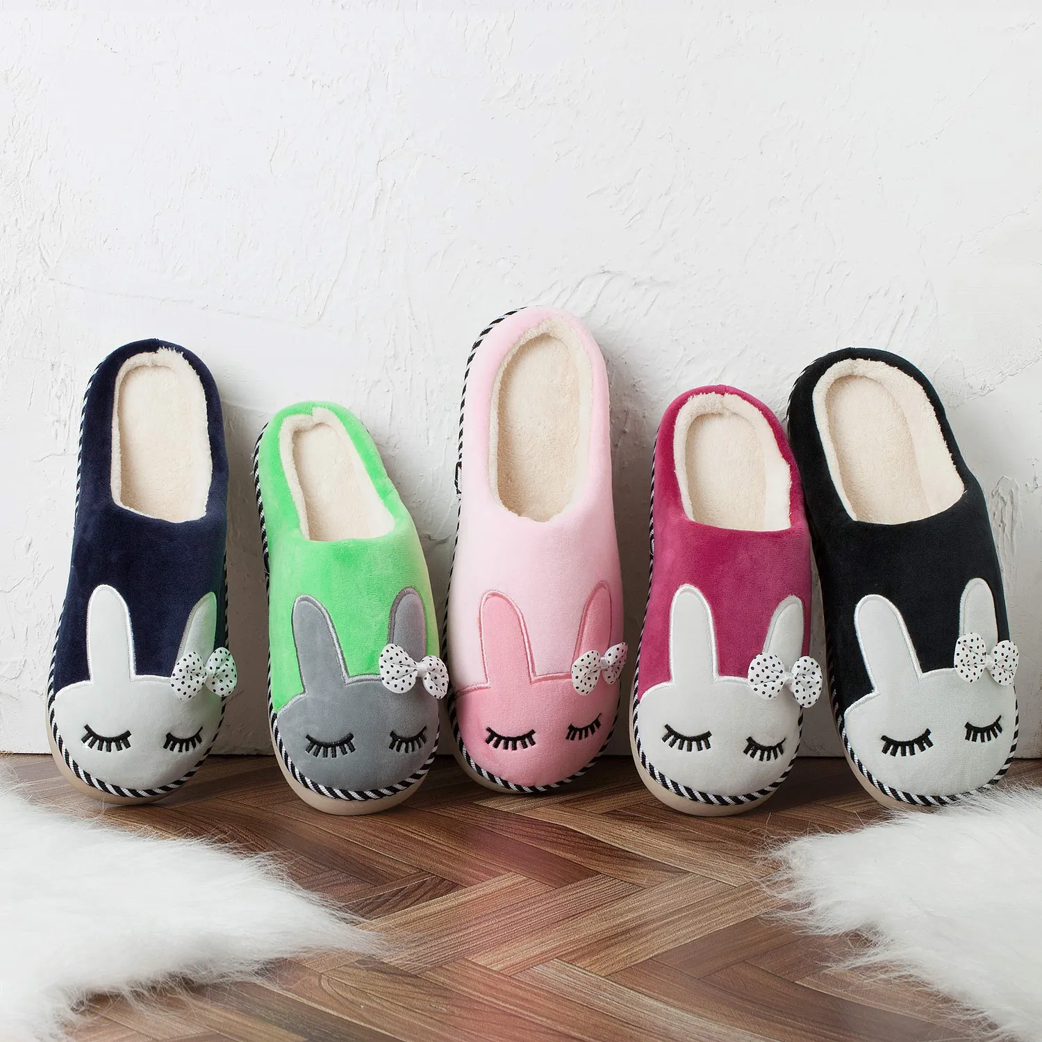 Katara pantofole peluche coniglio rosa 38/39 morbide