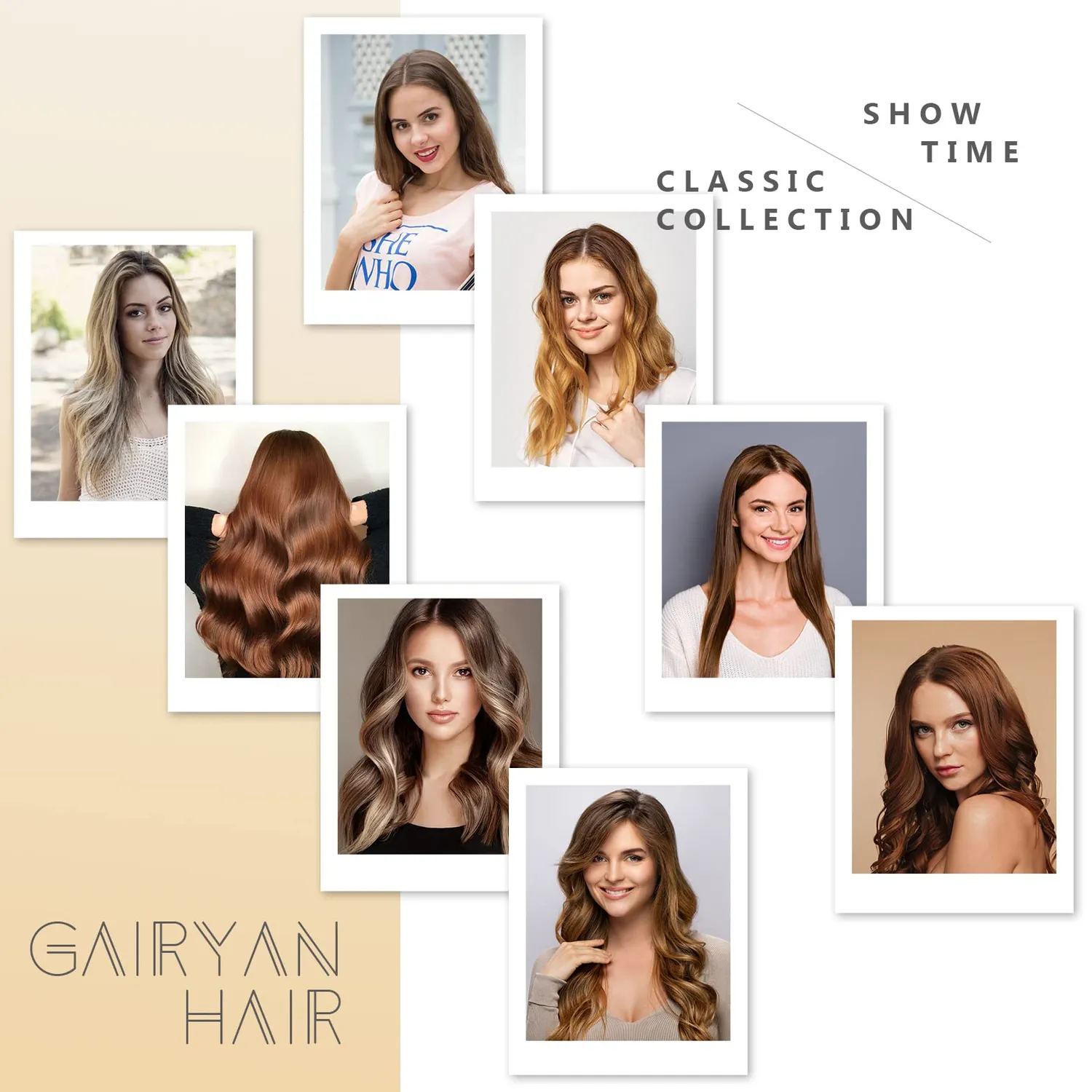 Gairyan extension capelli filo invisibile marrone chiaro 50cm lisci