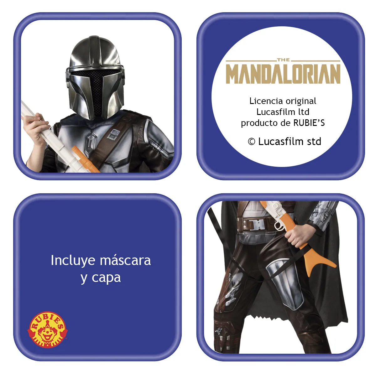 Rubies Star Wars Mandaloriano Deluxe costume bambino armatura