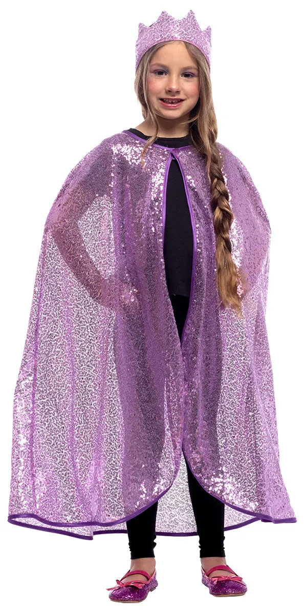 Rubies Principessa Lila set mantello corona bambina brillante