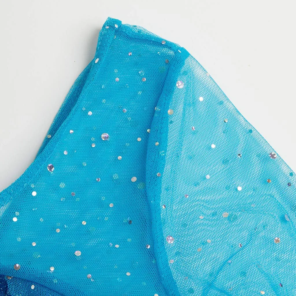 Katara 1768 Vestito Elsa Adulto Taglia L Azzurro Paillettes
