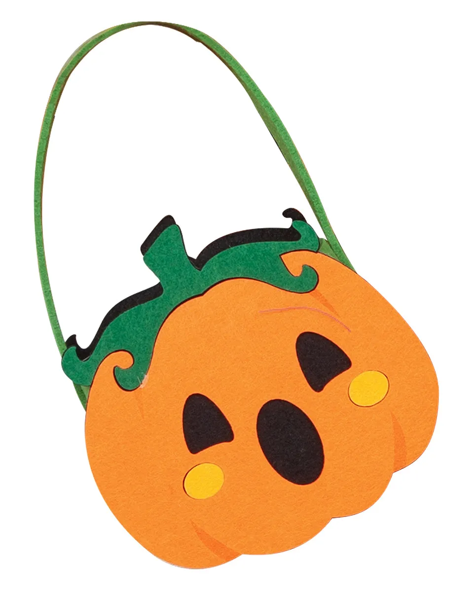 Rubies Borsetta Zucca Feltro Accessorio Halloween 14x20cm