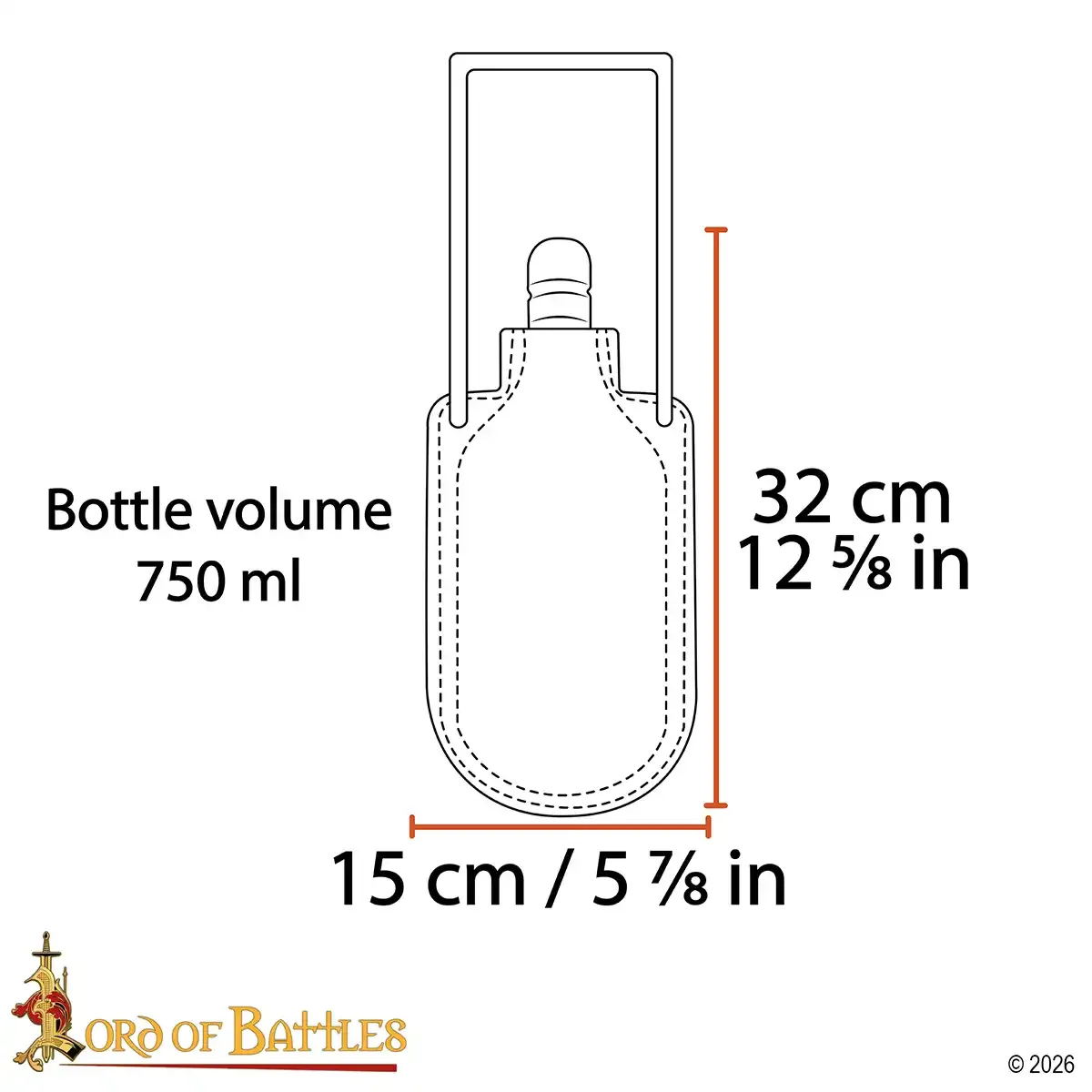 Medieworld Leather borraccia pelle 750 ml
