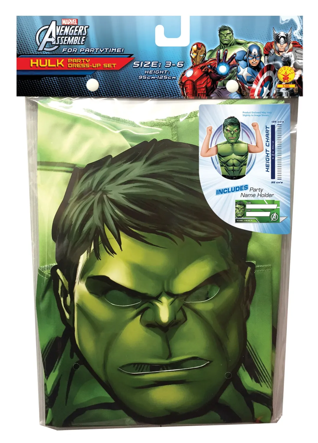 Rubies Hulk Partytime set bambino OS muscoli
