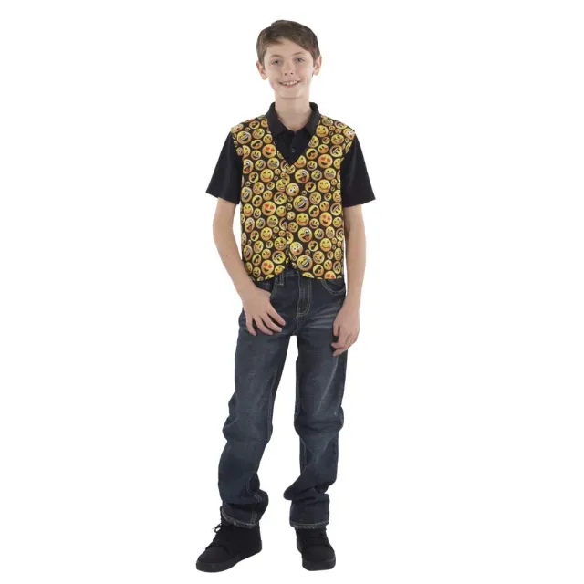 Dress Up America Emoji gilet bambini giallo 12-14 anni