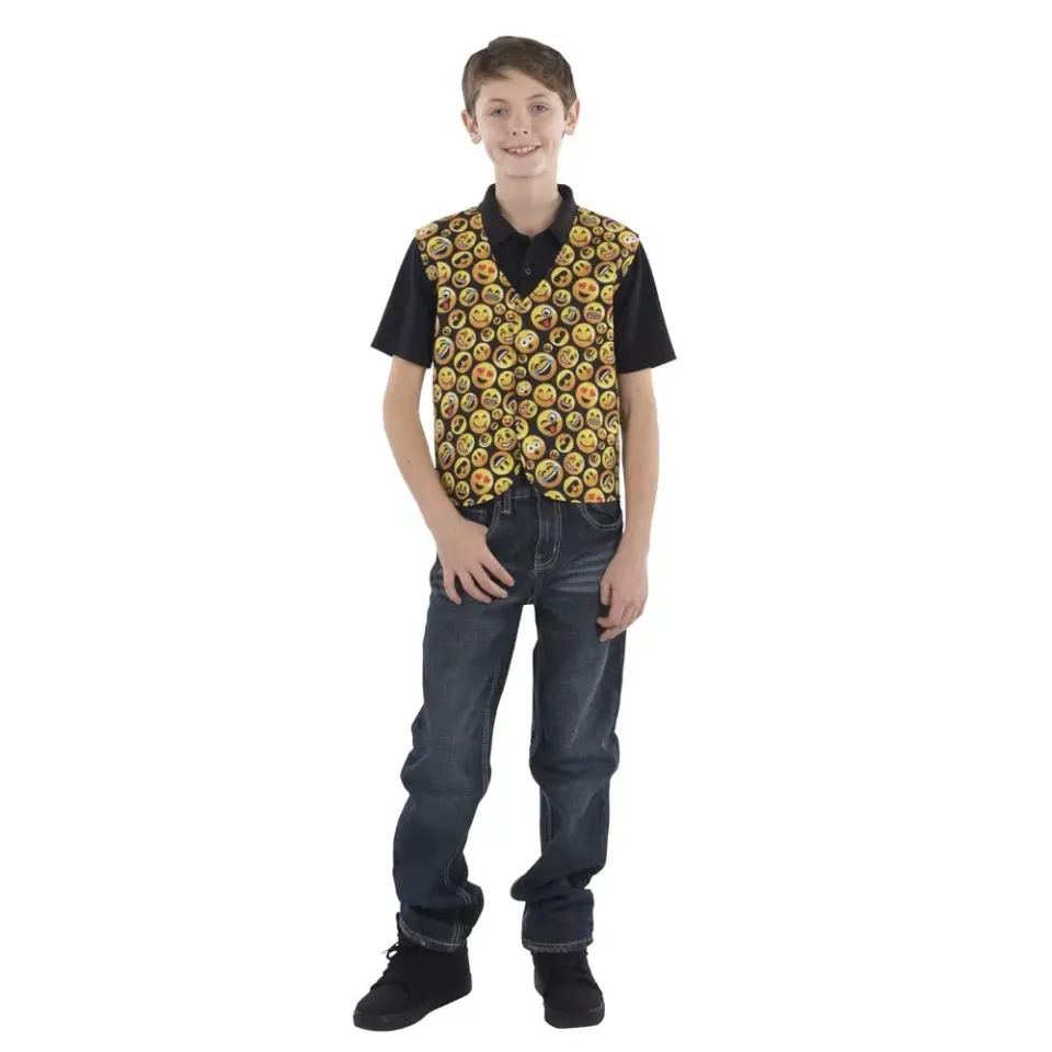 Dress Up America Emoji gilet bambini giallo 12-14 anni